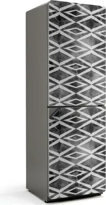 Zdjęcie produktu dla Geometryczny wzór rombu - Magnetyczna osłona lodówki - Folia dekoracyjna magnetyczna do kuchni - Magnetyczna dekoracja lodówki - Samoprzylepna tablica magnetyczna - Folia magnetyczna na drzwi lodówki - 60x180 cm