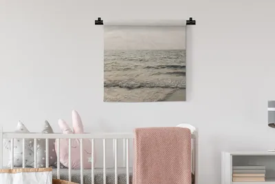 Produktbild von MuchoWow® Wandteppich Wandbehang Sommer - Meer - Grün 60x60 cm Tapisserie Dekoration Wandtuch - Dekorationen - Wand Decke