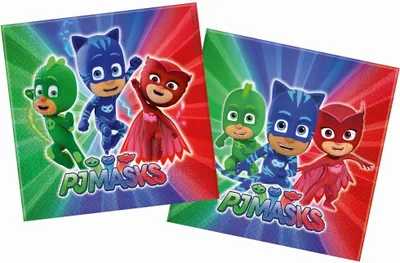Immagine prodotto di Tovaglioli di compleanno PJ Masks PJ Masks 33 cm / 20 pezzi