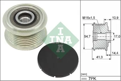 Produktbild von INA Generatorfreilauf Riemenscheibe Lichtmaschine für FIAT Ducato Kastenwagen (250, 290)