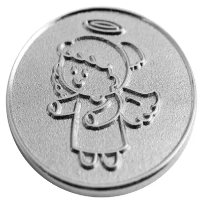 Produktbild von Schutzengel Lovely Lilli - Münze 1 Stück - 2,3 cm Silber - Metall Einkaufschip Engel Glücksbringer - ohne Plastik