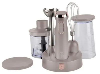 Produktbild von Berlinger Haus 6-in-1 Stabmixer, 800W, Variable Geschwindigkeitsregelung, Titan-Klinge, Zubehr Inklusive, Edelstahl, Farbe Matt Taupe