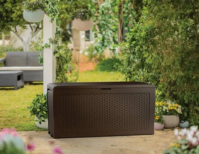 Produktbild von Keter Gartenbox Auflagenbox Samoa, 270 L, Anthrazit