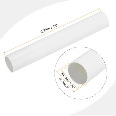 Produktbild von PVC Rohr, Durchmesser 45.2mm L?nge 0.33m Rund Kunststoffrohr fš¹r Garten, Aquarium, Wasserleitung, Kabelkanal, lš¹ftungsrohr (Wei?)