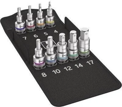 Image de Jeu de 6 embouts à vis, taille 1/2", hexagonaux, à emboîter, longue portée, Wera | 4013288185457