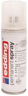 Produktbild von Klarlackspray edding 5200 permanent seidenmatt Packung mit 6 Stück