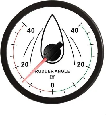Zdjęcie produktu dla VETUS RUDDW40 – biały wskaźnik kierunku steru, 12/24 V, Ø 110 mm