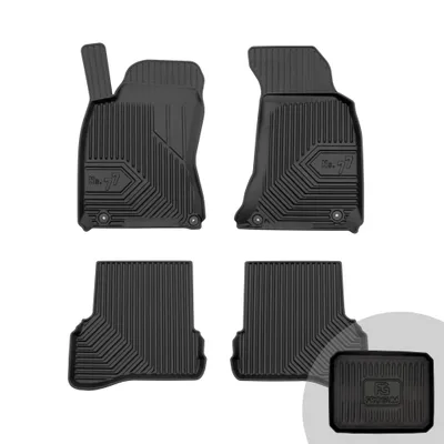 Produktbild von FROGUM No.77 Gummimatten Ganzjahresset von Auto Fußmatten Autofussmatten für Volkswagen Passat B5 1996-2005