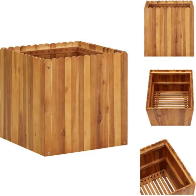 Obrázok produktu pre vidaXL Zvýšený záhradný záhon 50 x 50 x 50 cm z masívneho dreva akácie - Kvetináče a sadenice