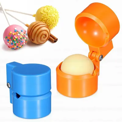 Productafbeelding van Cake Pop Vormen Set, 2 stuks, ronde holtes voor het maken van zelfgemaakte taartjes, snoepjes en chocolade, diameter 3,8 cm