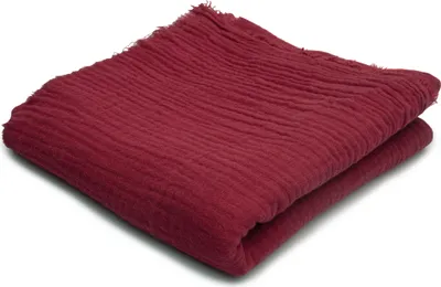 Produktbild von Baumwoll Musselin Stoff Double Gauze, Doppelgaze Bordeauxrot 50 x 130 cm