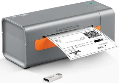 Zdjęcie produktu dla Drukarka termiczna etykiet kurierskich samoprzylepnych USB 40-108 mm