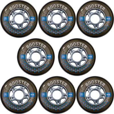 Image de K2 Skates BOOSTER 76MM 80A 8-WHEEL PACK W ILQ 5 Roues avec roulements à billes Unisexe noir Taille : 1SIZ