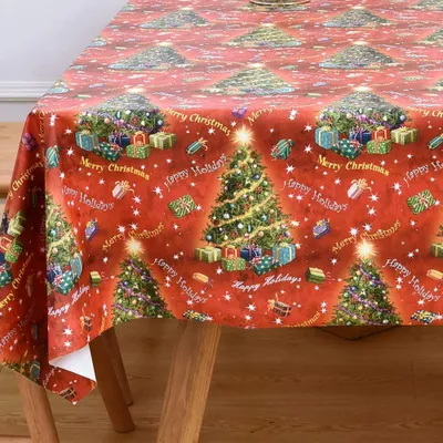 Obrázek produktu pro Obdélníková ubrus, voděodolná, rozměry 137 x 250 cm, omyvatelná, vhodná do kuchyně