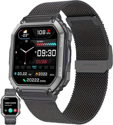 Produktbild von ZPIMY Smartwatch 1.1 Inch AMOLED, 5ATM Waterproof Fitness Tracker with Heart Rate, SpO2, Pedometer, Sports Modes for Android iOS