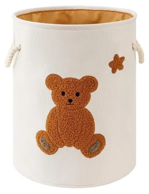 Produktbild von Kinder Wäschekorb mit Bär Motiv, faltbar, 42L, mit Zugverschluss