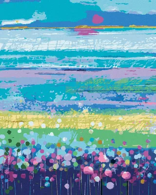 Produktbild von Zuty - Malen nach Zahlen - ABSTRAKTE WIESE, 40x50 cm, mit Keilrahmen (bereits gespannt)