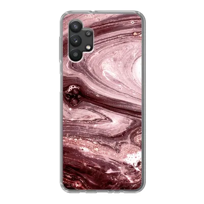 Produktbild von MuchoWow® Handyhülle Schutzhülle Hülle für Samsung Galaxy A32 5G Marmor - Gold - Rosa Silikon Softcase Handy Hülle - Softcase