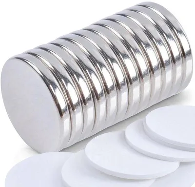 Zdjęcie produktu dla Mocne magnesy okrągłe 20 x 3 mm, neodymowe, 12 sztuk