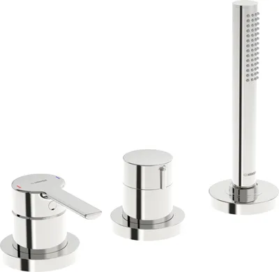 Productafbeelding van Hansa kant-en-klaar montageset voor bad/douche, HANSARONDA, chroom, artikelnummer 03419473