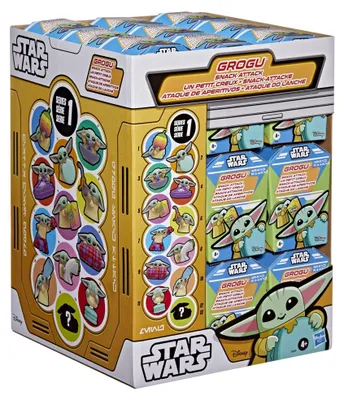 Image de Star Wars : figurines de 4 cm Grogu - Série 1 « Snack Attack » - Présentoir de boîtes surprises (24)