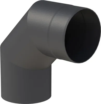 Produktbild von Ø 200 mm Ofenrohr Bogen 90° - schwarz