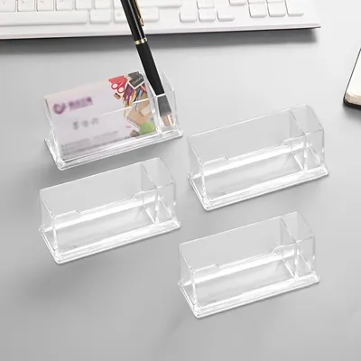 Produktbild von Transparente Visitenkartenhalter - 10 Stück - langlebig - transparent