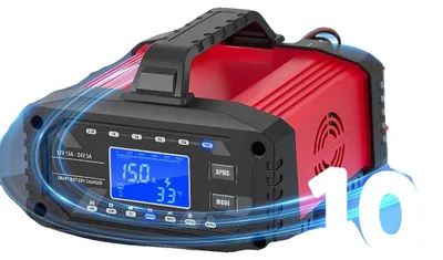 Produktbild von Batterieladegerät, 10-Stufen-Ladung, Reparaturmodus, Rot