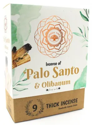 Produktbild von Green Tree Palo Santo & Olibanum Botanical Räucherstäbchen, 9 dicke Stäbchen