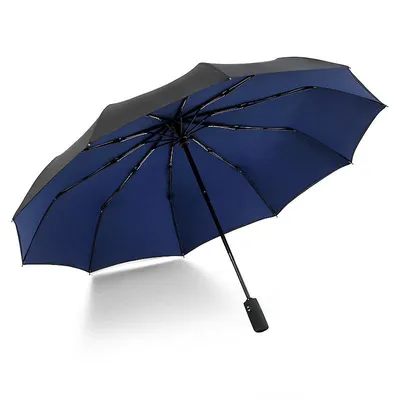 Produktbild von Damen- und Herren-Taschenschirm KRAGO Vollautomatik Double Blau