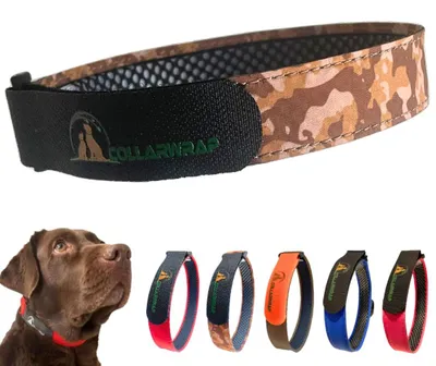 Productafbeelding van Beschermhoes voor halsbanden tegen parasieten (camouflage, bruin, maat S: 31 tot 35 cm)