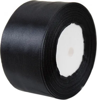 Zdjęcie produktu dla Wstążka satynowa czarna 50mm - 32mb