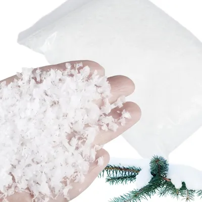 Obrázok produktu pre Umelý sneh sypký dekoračný biely sneh na vianočné dekorácie 105 g