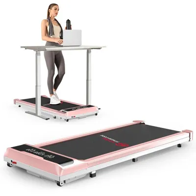 Produktbild von Klappbare Laufbänder, 1-10 km/h Laufband, Bürstenloser Motor, Laufpad, Walking Pad für Zuhause Klein Laufpad, Rosa