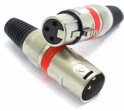 Produktbild von Vitalco 11509 XLR 3-Pin Mikrofonstecker Set Rot