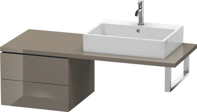Produktbild von Konsolenunterschrank L-CUBE 400x520x547mm flannel grey hochglanz flannel grey hochglanz