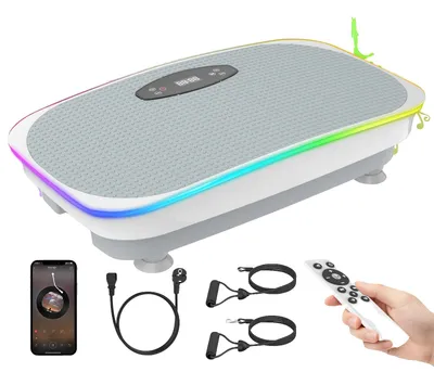 Produktbild von Vibrationsschlankheitsmaschine, 120 einstellbare Geschwindigkeitsstufen, LED-Digitalanzeige, Grau