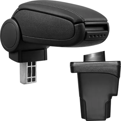 Zdjęcie produktu dla Podłokietnik środkowy MAL pokrowiec skórzany czarny do Seat Leon 3 III 5F 2012-