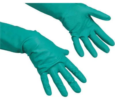 Produktbild von vileda® PROFESSIONAL unisex Gummihandschuhe Universal - Der Vielseitige grün Größe S, 1 Paar