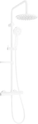 Image de Mexen KX40 ensemble de douche en saillie avec pomme de douche et mitigeur thermostatique, blanc - 771504091-20