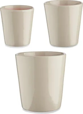 Zdjęcie produktu dla Zestaw doniczek ceramicznych CONICAL, 3 sztuki