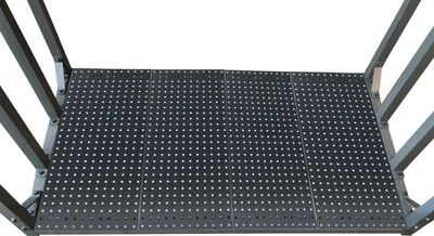 Produktbild von Einlegeboden 69x43cm 4er Set für Kaminholzregale Lochblech Belüftungsplatten