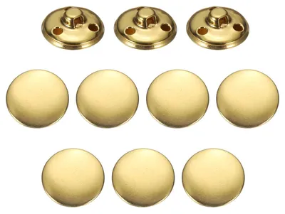 10 Messingknöpfe, antik gold, 20 mm, rund, für Blazer & Mäntel