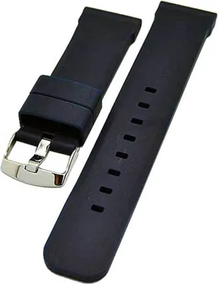 Produktbild von Uhrenarmband Silikon Kautschuk 22mm Diver blau Breitdorn NEU