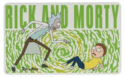 Produktbild von Rick and Morty Brettchen - Swirl Frühstücksbrettchen Schneidebrettchen aus Resopal Weiß