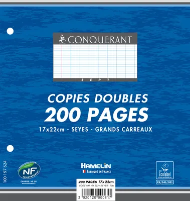 Image de CONQUERANT Sept Papier pour chancellerie DIN A4 SEYES 100 feuilles