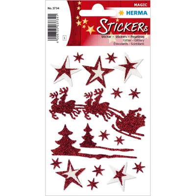 Obrázok produktu pre HERMA 3734, Papája, Permanentný, Vianoce, 18 kusov, 1 listy