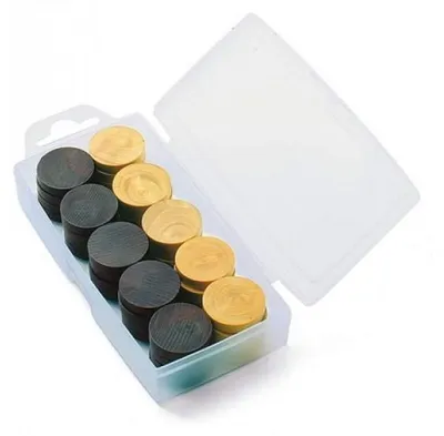 Image de Boite 40 pions de dames en bois pour damier - jeujura - 8985 - accessoire jeu de societe