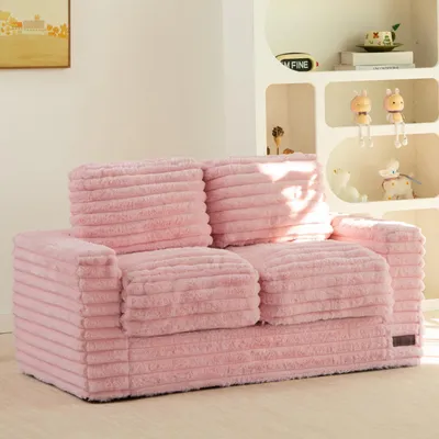 Immagine prodotto di Pouf in ecopelliccia per bambini, con cuscino