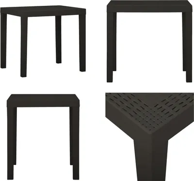 Produktbild von vidaXL Gartentisch Anthrazit 79x65x72 cm Kunststoff - Gartentisch - Gartentische - Tisch - Tische